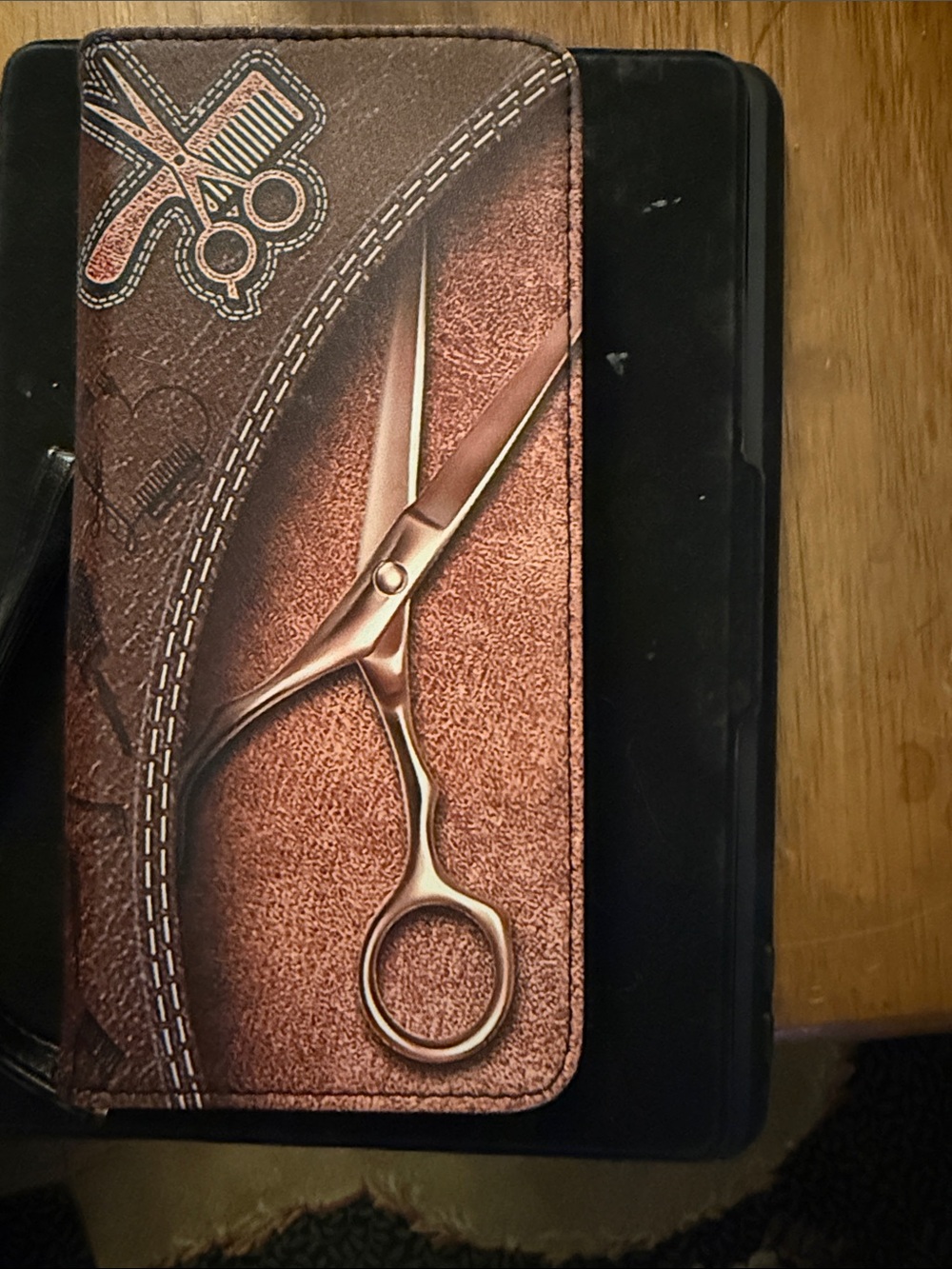 Men's Grooming Scissors Wallet Case - Brown